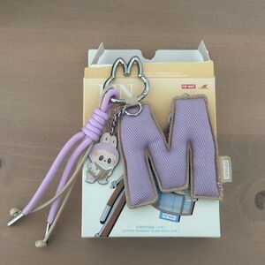 Pop Mart Pin for Love Letter M keychain pendant
